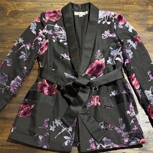 Tahari Arthur S. Levine Black Floral Women's Blazer